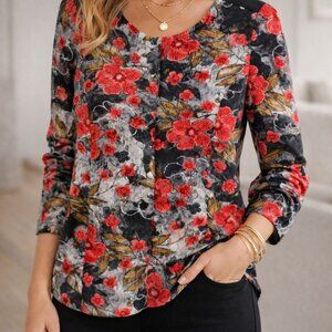 Vintage Floral Lacey Top | Feminine Romantic Boho Style